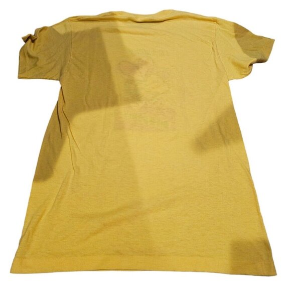Im A Bit O Honey T Shirt Size L Sheer Yellow Tee Bee Wearing Hat Vtg Logo Cute - Picture 2 of 9